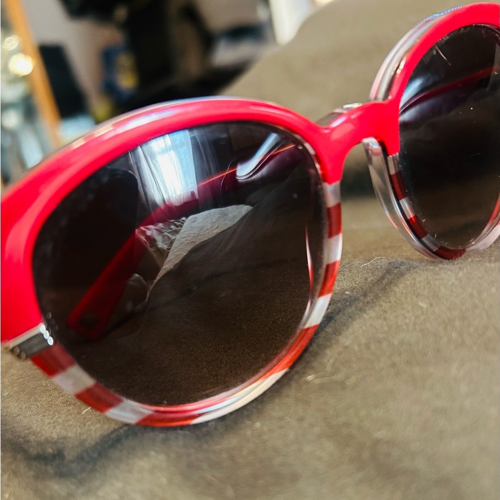 Red and White Striped Sunglasses